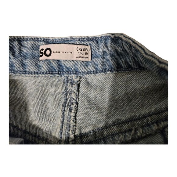 SO 26W Blue Patch Denim Shorts - Picture 2 of 6